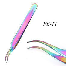 Load image into Gallery viewer, 1pcs Curved Straight Tweezers Rainbow Eyelash Extension Nails Decor Picker Dead Skin Remover Manicure Makeup Nail Tools JIFBT1-4