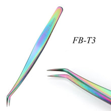 Load image into Gallery viewer, 1pcs Curved Straight Tweezers Rainbow Eyelash Extension Nails Decor Picker Dead Skin Remover Manicure Makeup Nail Tools JIFBT1-4