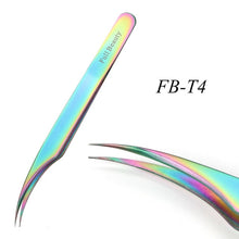 Load image into Gallery viewer, 1pcs Curved Straight Tweezers Rainbow Eyelash Extension Nails Decor Picker Dead Skin Remover Manicure Makeup Nail Tools JIFBT1-4